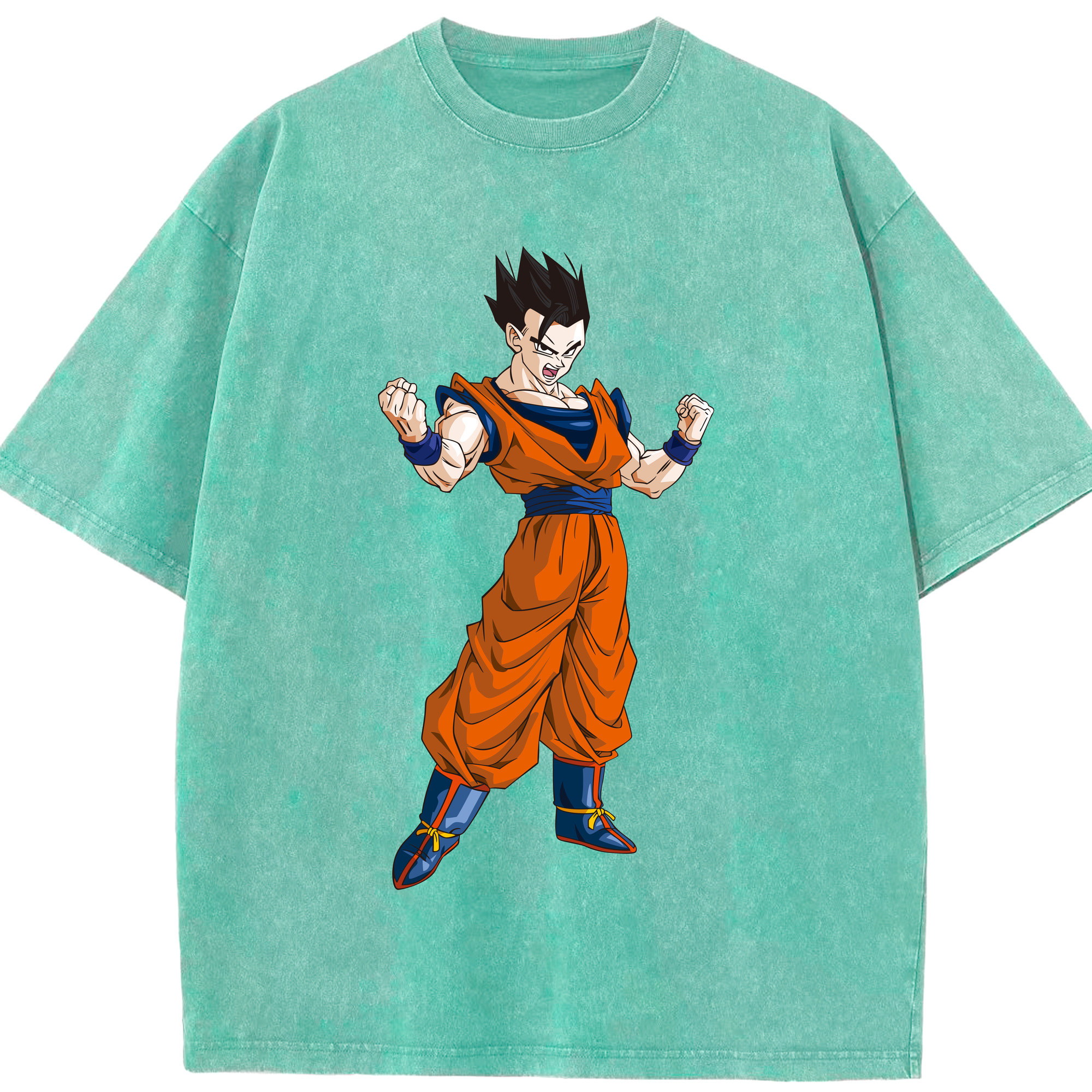 （画像用） ドラゴンボール 孫 悟飯（そんごはん）DRAGON BALL Son Gohan 綿100% ヴィンテージ風 半袖Tシャツ（フロントプリント）